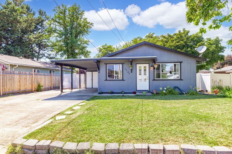 Wonderful starter home or investment! Great floorplan that feels much bigger than the listed square footage shows. Newer roof and exterior paint. Gas stove with washer, dryer, refrigerator included. Good size backyard with a shed and a workshop. Get your BBQ going. Pretty much move-in ready.