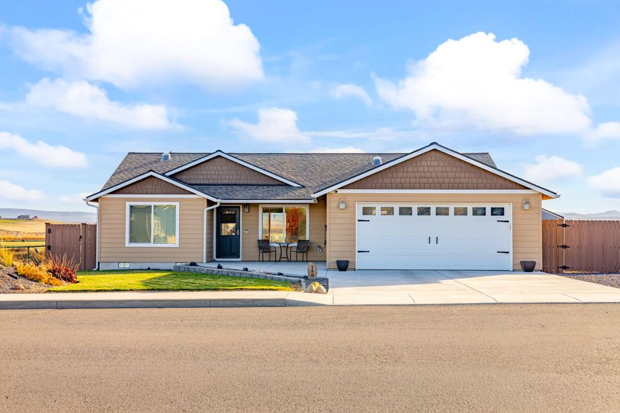 Beautiful, turn-key home in desirable Culver, Oregon! Enjoy the stunning view-Cascade mountains and beautiful rich farmland from this 3 bed, 2 bath, 1,491 sq ft single-level home on a fully fenced 0.17-acre lot. Built in 2018, it features an open-concept layout, granite countertops, soft-close hardwood cabinets, black stainless appliances, & a large island perfect for entertaining. The primary suite includes a walk-in closet & double vanity. Relax on the spacious front porch or covered back patio overlooking the landscape yard with in-ground sprinklers & drip system—low-maintenance & move-in ready! Fully insulated 2-car garage, gated RV & boat parking, & room for all your Central Oregon gear. Just 5 minutes to Lake Billy Chinook, & close to boating, hiking, biking, skiing, & trail access—plus only 20 minutes to Redmond, 35 to Bend. Also located in a community known for it's great schools and friendly vibe. Sunshine, views, & recreation await!