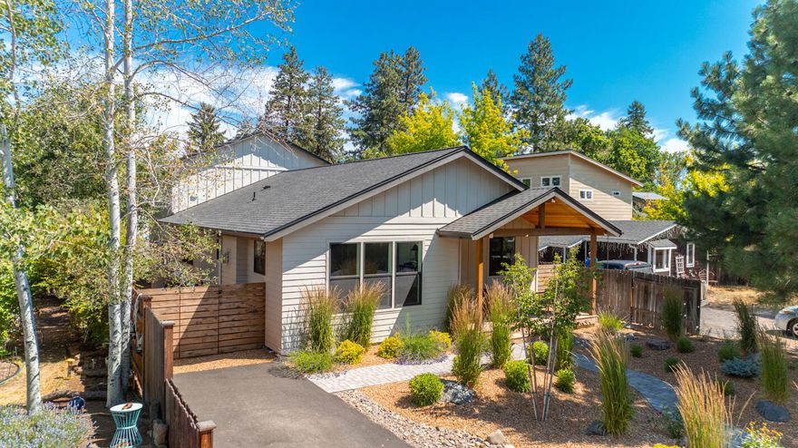 Welcome home to this turn key, like-new westside gem. Nestled blocks from the Deschutes River, Galveston corridor, the Westside Yard, surf wave & charming downtown, the location cannot be beat. As you enter the home you are met with an open concept kitchen & living area, large enough to host yet cozy enough for a night in. The generous kitchen features quartz countertops, LG appliance package, custom cabinetry with maple drawers & easy access outdoors. Main level living includes 3 bedrooms & 2 full baths, one of which is an ensuite. Mosey upstairs to the primary suite, including a light & bright loft, perfect for a home office, yoga space, theatre room or reading nook. Sip your favorite beverage on the covered front porch or slip out back & enjoy the perfect spot to BBQ or gather in peace. With multiple parking spots off-street, a garage & storage shed, there is plenty of space for comfort. Whether you're looking for a special place to call home or the perfect getaway, this is it!