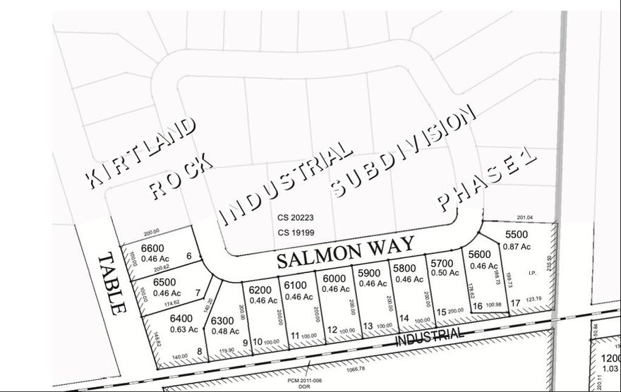 Sale to include 8 approximately 1/2 acre lots that total approximately 3.91 acres of General Industrial Land per the County of Jackson, Oregon.

Lots are rough graded with utilities in the street.

Site is proximal to State Truck Route (Hwy 140 to I-5 at 7 Oaks) / Hwy 62 Bypass (I-5 @ N Medford) / Arterials (Table Rock Road / Ave G).

See package attached to this listing for additional information.