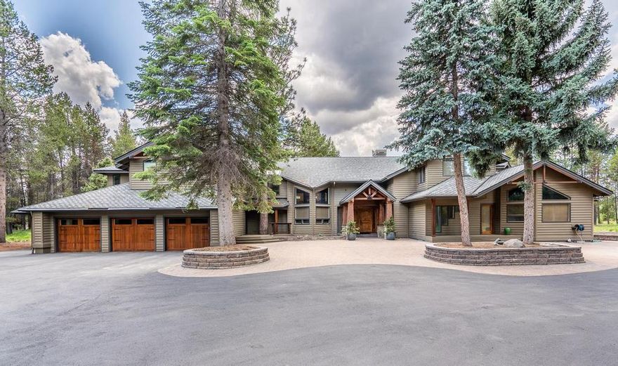 Experience your own private retreat in this exceptional Deschutes riverfront home on 10 acres, extensively remodeled in 2015-16. From the first moment you walk into this spacious home, the wall of windows provide for river views from almost every angle. Over 6800 sf of living space offers plenty of room for family gatherings. There are 4 bedroom suites, 2 of which are formal primaries w/fireplaces & soaking tub, steam sauna shower, heated tiled floors & include private outdoor spaces. A separate attached guest quarters which can be locked off comes complete w/ full kitchen, gathering room, laundry, 2 bedrooms & 2 bathrooms & has its own outdoor entrance. Imagine relaxing in the outdoor gazebo & taking in the views offered by 340 feet of river frontage on this special property. Fish from your own property & enjoy the abundant wildlife. Close to Sunriver, Mt. Bachelor & recreational opportunities. Great vacation home, vacation rental property, multi-generational or full time residence.