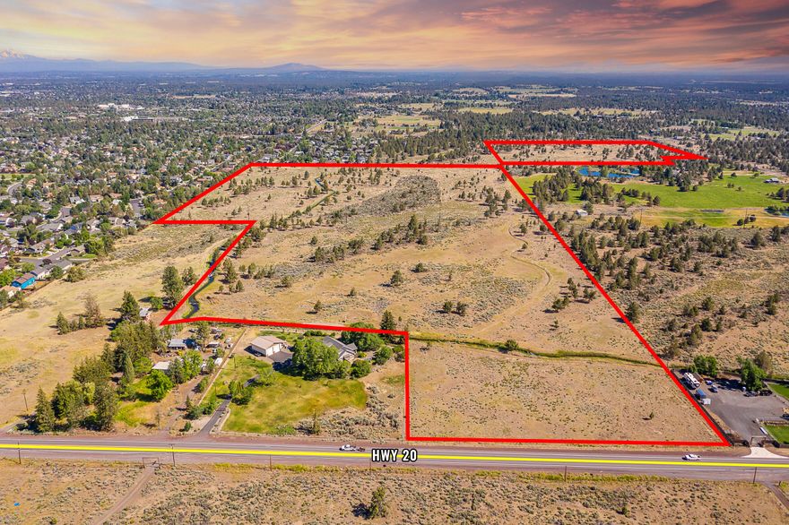 Buy one of the most extensive tracks of land bordering Bend's UGB.  Ten of the 103.37 acres is zoned Urban Area Reserve (UAR), and the remaining land is zoned for Exclusive Farm Use (EFU). The EFU land is not currently being used for any agricultural use and appears to have no farming value based on the soil composition (complete soils analysis would be required to confirm). The natural progression would be to rezone the EFU land to MUA-10, a preparatory zoning designation that is ideal for the property being positioned as a worthy candidate for UGB inclusion. The property also meets the minimum acres required for annexation without forming a consortium, based on its size. 
Bend is growing rapidly, and land supply is one of the biggest obstacles to accommodate growth. In the last thirty years, the city's boundaries have grown, and the forecast is for that trend to continue.