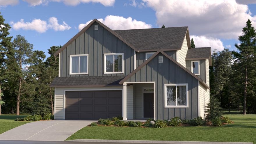 This new construction Larwood floorplan features a generous open floorplan that serves as the focal point of this two-story home. It's located in Acadia Pointe, a new community in NE Bend with easy access to shopping, dining, and local parks. Inside, the great room, kitchen, and dining room flow together and open to a patio through sliding glass doors. Near the entry is a secondary bedroom ideal for overnight guests or household members who need more privacy. Three more bedrooms surround a loft upstairs. The Everything's Included® package adds AC, a refrigerator, blinds, and a washer and dryer, at no extra cost. Photos are of similar or model home so features and finishes will vary. Taxes not yet assessed. Located on Homesite 95, this home is expected to be complete in December 2025! *Below-market rate incentives available when financing with preferred lender.*