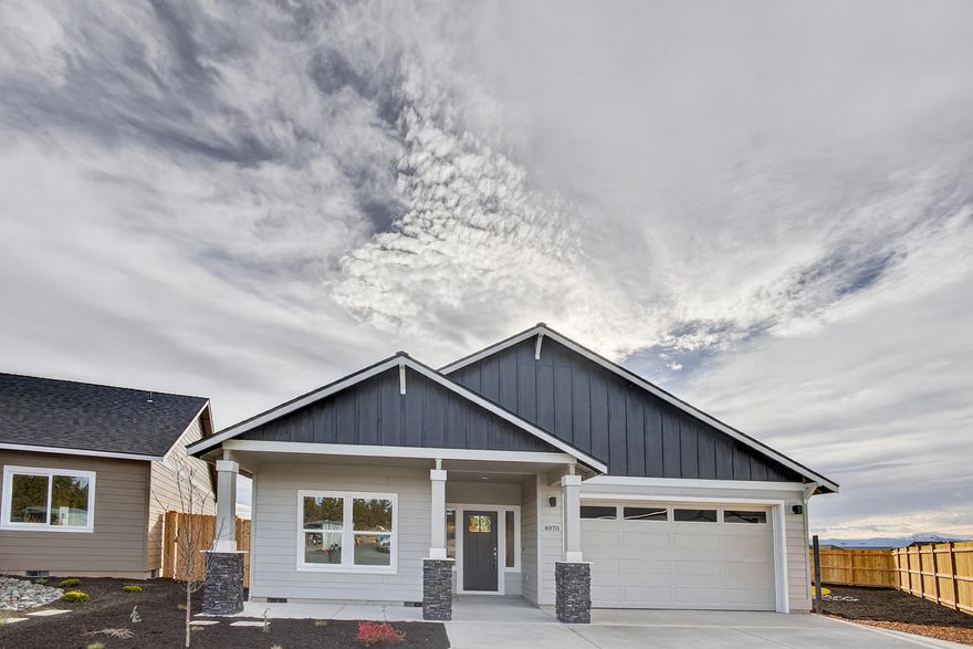 Mountain views. Interior completed - landscaping & driveway to be done mid-Nov. Owen Ridge is a new SW Redmond neighborhood within blocks of coffee shop, gelato, brewery restaurant, schools & short distance to golf, airport, shopping & on the Bend side of town. Located on a cul-de-sac, Lot 42 features the Juniper w/  open floorplan w/ vaulted ceiling & covered back patio w/ views. Upgraded finishes include quartz counters thru-out, A/C, tankless water heater, landscaped front & backyard w/ fencing & sprinklers. Primary bdrm features walk-in closet & full bath w/ double vanity & tile shower. Entertain in your kitchen w/ SS appliances, soft-close cabinets, full-height tile backsplash opening to light & bright great room w/ large windows, decorative gas fireplace & slider to covered backyard patio. Durable laminate plank flooring thru-out w/ carpeted bdrms. Laundry/utility room too. Floorplan & rendering subject to change. Pro photos coming soon! Google Maps takes you to wrong location.