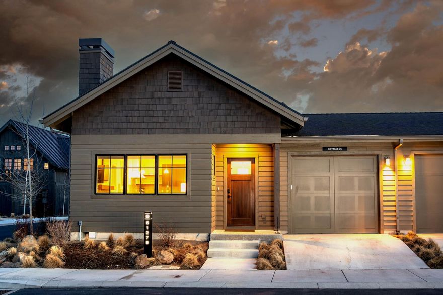 Welcome to Cottage 25 in the Cairn neighborhood at Tetherow, a home that delivers on two fronts: lifestyle and income. Here, you'll experience a Bend lifestyle immersed in world-class resort living. From the steps of your front door, explore miles of trails, swim and lounge by the pool, dine with a view, and golf an 18-hole championship course. Return home to find peace and rest in this thoughtfully designed and fully furnished single level home with two ensuite bedrooms, a comfortably sized kitchen with high-end Smeg appliances, and a sizable fenced patio with bbq, firepit and hot tub. What one would expect from a Tetherow home is luxury and convenience, and this home delivers. With a consistent rental history and existing bookings into 2023, this turnkey, professionally managed home is a solid, income producing investment. The rare opportunity to enjoy the best of Bend while you're here, and generate stress-free income while you're away, is here and waiting for you!