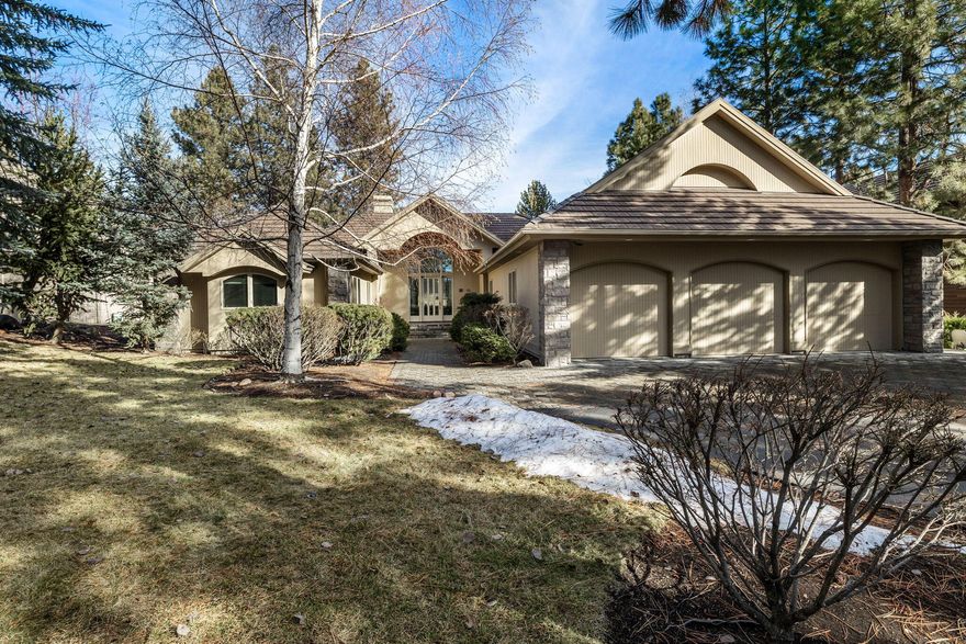 Elegant Single Level Broken Top home set on a peaceful & private .41 acre homesite enjoys stunning Lake Frontage, 17th Green and Fairway views that will take your breath away. Enjoy fabulous views from the spacious great room that merges seamlessly w/ the dining area, creating an inviting ambiance for memorable gatherings. Magnificent chef's kitchen, equipped w/high-end appliances, wine fridge, pantry, and lovely lake views, has been thoughtfully designed for multiple chefs & easy-flow entertaining. The home's dreamy primary suite is a sanctuary of relaxation, featuring a cozy fireplace & private access to lake-view patio. Indulge in the luxury of a spacious bath, complete w/ jetted tub, dual sinks, water closet, & walk-in closet. Two full en-suite guest bedrooms, offer your guests their own private retreat. Throughout this one owner home, the attention to detail & the love poured into its maintenance is evident. This Broken Top property offers not just a living space but a lifestyle.