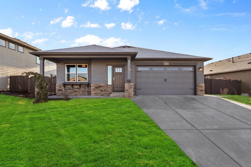 This 1574 square foot Hudson is an efficiently-designed, mid-sized single level home offering both space and comfort. The open kitchen is a chef's dream, with counter space galore, plenty of cupboard storage and a breakfast bar. Solid surface countertops and painted custom cabinetry with soft close drawers included throughout! The expansive living room and adjoining dining area complete this eating and entertainment space conveniently designed with laminate flooring throughout this main area. The spacious and private master suite boasts a dual vanity bathroom, walk in shower and an enormous closet. Fencing, landscaping, A/C included! Pictures and virtual tour of similar home. Estimated completion November/December 2021*