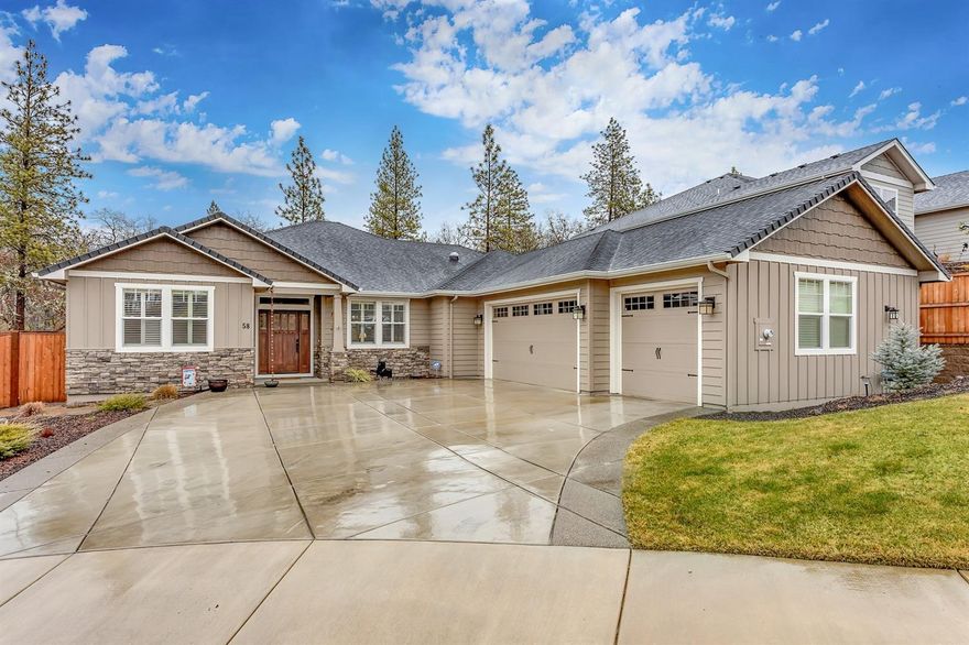 Beautiful, like-new, custom-built 4 bedroom, 2 1/2 bath Craftsman-Style home located in a quiet cul-de-sac, out with double coffered ceilings in living room and dining room with crown moldings. This home is loaded with many top quality features that include open gourmet kitchen with custom cabinetry with pull-outs, island, granite counters, stone backsplash, upgraded Bosch stainless steel appliances, walk-in pantry, breakfast nook & large living room with gas fireplace. The master suite has coffered ceiling, master bath has a double-headed tile shower, separate soaking tub and double vanity, large walk-in closet and additional closet for him. Other features include custom tile and wood flooring with upgraded carpets in the bedrooms. Very private, beautifully landscaped rear yard. Enjoy the large covered and open deck areas and private hot tub/spa area. Finished 3-car garage and rear yard storage shed.