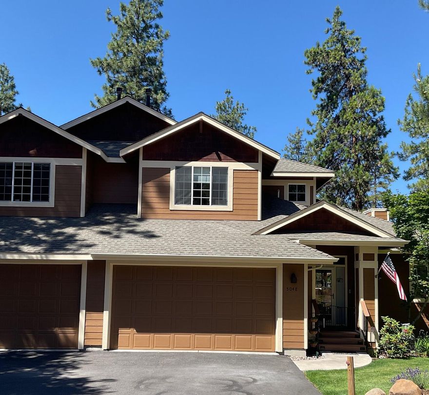 Like New Duplex Townhome at the Running Y Resort—Same design... fresh look!  The common area in the back offers additional privacy and expanded views, enjoyed from the covered gazebo. The kitchen remodel includes tile floors, Samsung appliances, Quartz countertops, undermount stainless sink plus breakfast bar with barnwood accent wall. Luxury plank flooring in the great room, Carolina barnwood mantel, fireplace stone surround and the Borror designed built in hutch keep the rustic look with a modern twist. Main level primary bath is a show piece with the new tile bath, double vanities with ramp style quartz counters, linen closet, new cabinets and heated floors.  So many improvements...gutters, Mitsubishi Net Zero heat pump, tankless water heater, storm door plus custom window treatments. Enjoy the lifestyle offered by townhome living at the Running Y. HOA maintains the landscaping, snow removal, exterior painting and roof replacement AND YOU  enjoy the various amenities!