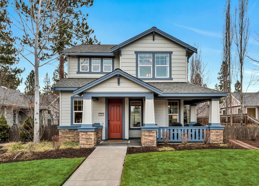 This beautifully updated 2 bed, 2.5 bath, 2 story Craftsman is situated in the heart of the Parks at Broken Top. The foyer brings you into an open great room floor plan, w/ high ceilings, gas fireplace, bamboo floors, updated cabinetry, granite countertops & updated appliances. The abundant natural light throughout both stories makes this a perfect home for entertaining & happy living. Upstairs is home to the primary suite with vaulted ceilings, private bath, tiled shower, & walkin closet. The Junior suite offers a private bath, spacious closet & views of the nearby parks. Light & bright upstairs flex space is perfect for a home office. Well maintained fenced yards, w/ mature landscaping & large courtyard deck off the great room offers a comfortable outdoor living space. 2 car garage with alley access. Enjoy all the amenities of the community: pool, 3 parks, biking/hiking trails, as well as convenience to schools, shopping, Tetherow, the river, Mt. Bachelor & the Cascade Lakes.