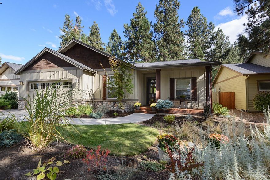 Beautiful single level home located a hop, skip & jump away from Brookswood Meadow Plaza, the Deschutes River Trail, and just outside of the Old Mill District. This home offers full wood wrapped windows, knotty alder cabinets, sand in place wood floors, and a great room fireplace for a warm and cozy feel. Enjoy peace and quiet in the beautifully maintained and hardscaped backyard with paver patio & beautiful flowers. Well cared for. Flat, level driveway & lot. This home will not last long.