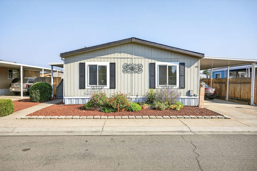 Beautifully maintained 3 bedroom-2.0 bath home located in Peachwood Viilage, a popular family park in South Medford close to schools, shopping, medical and entertainment. This move in ready split floor plan offers: vaulted ceilings, kitchen skylite, vinyl and laminate flooring throughout, formal dining room, breakfast nook and a large living room.   Spacoius kitchen offers lots of cabinetry, storage and pantry. Primary suite has vaulted ceilings, a large closet, with the primary bath offering a double sink vanity, stall shower and seperate soaking tub. Covered entry porch, 2-car attached carport with a useful storage building. Enjoy the private fenced rear yard with open patio area, along with it's with lush lawn areas, mature shrubs, large Magnolia tree, lots of beautiful raised garden and flower beds.