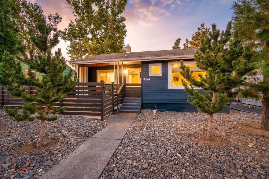 Completely updated mid-century bungalow in prime Midtown location! Down the street from Juniper Swim & Fitness, a few blocks to downtown, and easy access to every Bend amenity. This turnkey home features quartz counters, new appliances, premium LVP flooring throughout, remodeled bathroom, fresh exterior and interior paint, new windows, upgraded electric panel, new hot water heater, furnace and A/C! The finished bonus room can be used as an office or flex space. Situated on a spacious lot with fenced and xeriscaped front and back yards, great for relaxing or entertaining. The detached oversized 2-car garage has room for vehicles and workspace, and a brand-new shed offers added storage. Gated RV parking is icing on the cake! Plenty of space for an ADU—2 sets of plans already drawn and available. RH zoning offers flexibility for future investment opportunities. Enjoy this charming and stylish low maintenance property, so you have more time to embrace the Central Oregon lifestyle!!