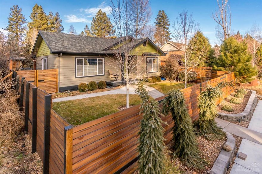 Charming,updated Bend Cottage in the heart of the Westside. Fully furnished & equipped w/City of Bend Vacation Rental Permit. Efficient floor plan includes open living areas, 2 bedrooms, den w/Murphy bed, 2 bath, laundry room & 2 car garage. Fenced private front & rear yards include covered patio, bbq area & spa. Room to park 4 vehicles from the alley access. Built in appliances,LED lighting, central heating/AC, automatic landscape irrigation & lighting make living & maintenance a breeze.