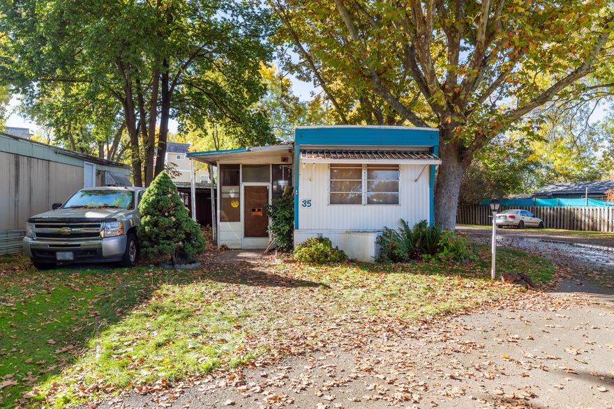 Looking for inexpensive property to dump some money into and make some instant equity? If so, this is the one for you! This 1 bed, 1 bath, 500+ sq ft single-wide features a detached carport, spacious bedroom & living room, large enclosed patio, and much more! Space rent is $650 per month and this is located in an all-ages park. Cash only.