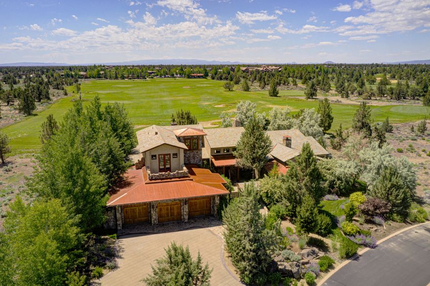 This exquisite, south-facing, custom villa combines the elegance of a Tuscan-style retreat with the luxury of resort-style living at Pronghorn. Constructed with English oak, Texas mesquite cowboy hickory, Israeli limestone, Venetian plaster, Telluride gold stone, marble countertops, and radiant floor heating, this spectacular property is backing the driving range at Pronghorn and includes a private casita with separate entrance, a wine cellar, a spacious outdoor living space with a wood burning fireplace, and a gorgeous spa. Surrounded by the Cascade Mountain Range, Pronghorn Resort is home to world-class golf, fine dining, a clubhouse and fitness center, trails, and stunning views. With mountain, river and desert landscaping, you'll be immersed in the spectacular beauty of the Oregon high desert.