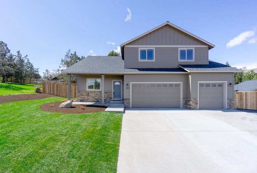 New construction in SW Redmond's Kian Canyon. 4 bedroom, 2 bath, 2,572 sf of living space. Lg great room w/fireplace open to Dining & Kitchen w/ eating bar. Bonus room upstairs for family fun. 3+ Den or use for 4th bedroom. Knotty Alder cabinets, Quartz slab counter tops, all Stainless appliances. 30 year roof, gas forced air w/high efficiency furnace, Central AC. Triple car garage. Landscaped w/ auto sprinklers & fully fenced. RV Parking!