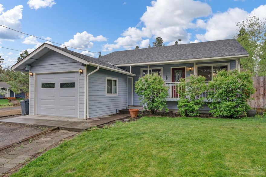 True Mid Town Gem! Situated at the end of a quiet street with amazing views of Pilot Butte. You can watch the fireworks from your front porch. Just down the street from Juniper Park, this 3 bed, 2 bath home is ready for its new owner. Light and bright great room and cozy living room with wood stove, AC and RV parking as well as private fenced yard with shed. Single car garage and dog run are an extra bonus. Don't miss this one, it won't last long!