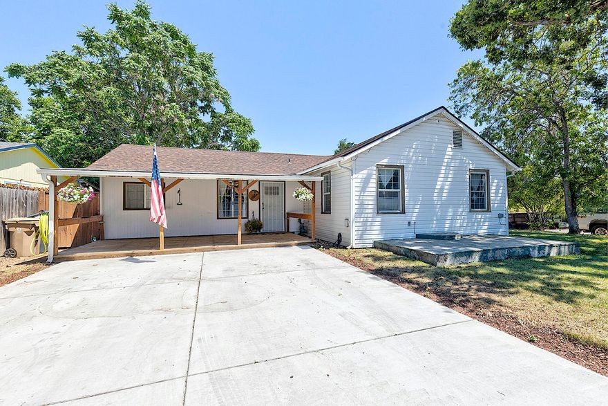 Come check out this charming home on a large corner lot! It has 1270 sq. ft. with 3 bedrooms and 1 bath, a spacious kitchen, cozy front porch, large fenced backyard and a workshop. It has many upgrades including the HVAC system, attic and crawlspace insulation, windows, flooring and a remodeled bathroom. The yard is low maintenance with RV access and parking in the rear. Home is centrally located and in a great neighborhood. Call for your viewing today!