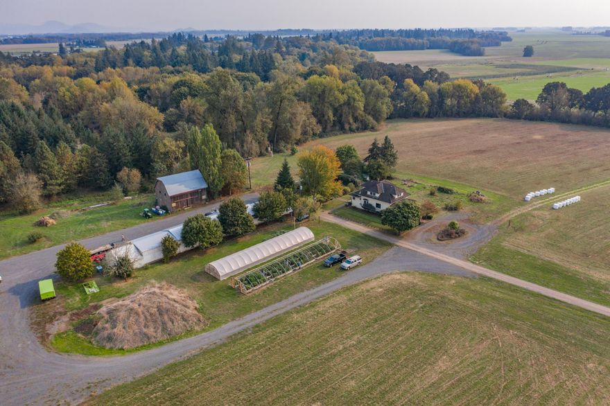 Prime location for a working irrigated farm with over 1 mile of Calapooia River frontage and a short commute to I-5. Class II+ soils and senior water rights make this an excellent farm for orchards, berries and any other crop typically grown in the Willamette Valley. Turn of the Century Craftsman style home with original woodwork, Wolf & Viking appliances and an additional 1,000 sqft finished basement. Several outbuildings including a new 50x148 clear-span pole barn w/ 6'' concrete floors & lots of power!