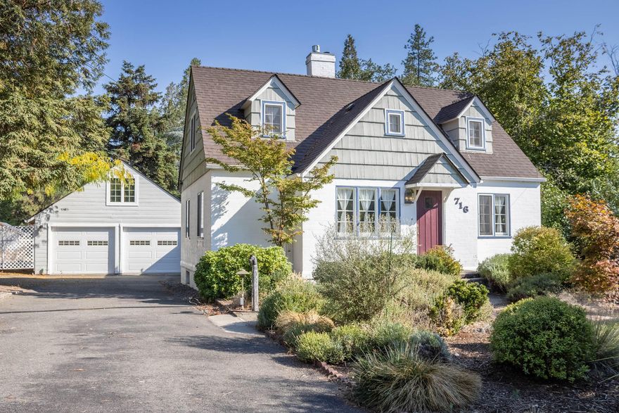 Wonderfully updated 1920's home with the old world charm. Come explore this well kept 3 Bedroom, 1.5 Bath 1,602 Sq ft home on an oversized 0.34 acre lot! Travel back in time and experience the quality construction that everyone wants! This home features Corian countertops with many built-ins and character! The basement provides a plethora of additional storage or maybe additional living space?  The electrical has recently been updated, along with the garage and bonus room that has ADU potential!  The mature landscaping draws you in with almond, olive, pear, and apple trees! The grounds are spacious and tranquil, and all this is located in the desirable Northwest Grants Pass area! There are also RV hookups, and plenty of room for your friends to park. Call for your tour today, you will not be disappointed!