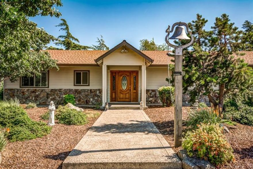 Turn up your new private drive off Staples Lane and enjoy your own piece of the mountain top. The first thing you will notice as you arrive at your amazing property is the stunning 360 degree view of the Rogue Valley. Situated on over 10 acres of lush, rolling landscape, this estate has so much to offer, and is only minutes from the picturesque town of Ashland, Oregon. Not only is the land and area one of the most desirable you will find, the house is designed to impress and encourage tranquility. Originally built in 1980, the home has been renovated and updated with incredible taste. Step out onto the private shaded patio and sink into your hot tub on a cool night with the valley at your feet, and stars seemingly within reach. In the distance there is a beautiful gazebo ready for you to host a multitude of memorable gatherings.The opportunities for this property are endless. Own your slice of Southern Oregon heaven. You will know from the second you arrive ... you are home.