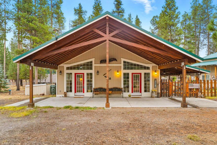 Welcome to Wagon Trail Ranch — a peaceful and highly sought-after neighborhood in beautiful La Pine, Oregon. Community features include walking trails, river access for kayaking and fishing. Enjoy the heated pool & spa or club house. This custom built Perry Walters Const.2 bedroom, 2-bath with additional office/bedroom, home offers 1,800 sq ft of comfortable living space with an open floor plan that's perfect for family gatherings or entertaining. The spacious kitchen flows into a bright dining area and cozy living room, featuring large windows that fill the home with natural light.
The primary suite includes large open room, and a private bath, while two additional bedrooms provide plenty of space for family, guests, or a home office. 30x40 Shop has a studio with a full bath That is an additional 3rd bathroom with sleeping/hobby studio and a level, usable lot ideal for outdoor living, gardening, and shop space! 1 acre lot has plenty of room for extra toys.