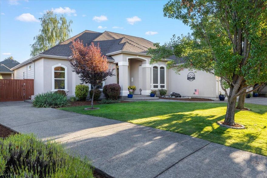 Welcome to your dream home in the prestigious Eagle Point Golf Course Community! This 4-bedroom, 3-bathroom home offers 2,923 sq. ft. of luxurious living space with thoughtful updates throughout. Enjoy a remodeled tile fireplace with a unique wood mantle, large picture windows with remote-controlled blinds, and new wood valances. The gourmet kitchen boasts granite countertops, a new sink and faucet, a gas range, and a stunning tile backsplash (all updated in 2022).

The serene primary suite ensures privacy in a split floor plan. Recent upgrades include a new 30-year roof (2009), gas furnace and heat pump (2021), water heater and safety tank (2021-2023), new interior paint, new flooring, and updated lighting. Additional features include a whole-house vacuum (2021), 3-car garage with workshop space, and paved RV parking with 50-amp power and water. Outdoors, a .26-acre lot offers a covered patio and garden area. This move-in-ready home combines elegance and comfort.