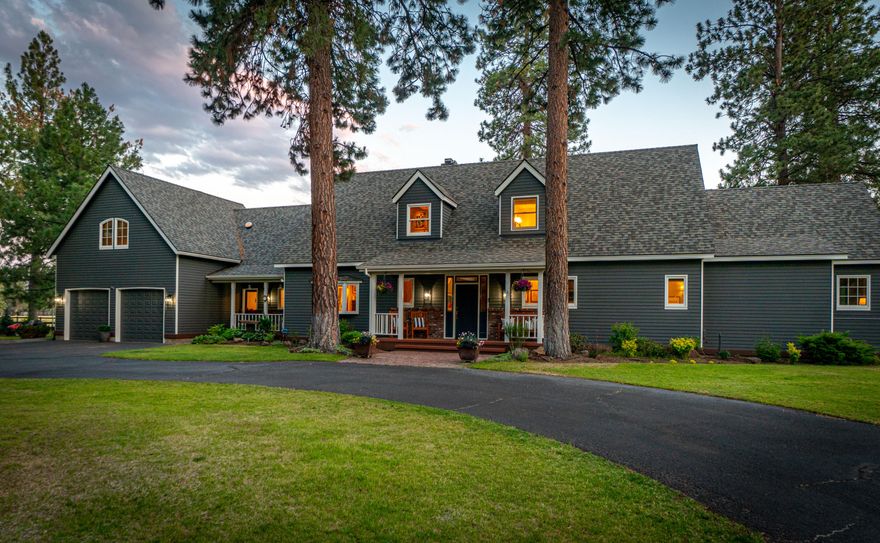 PRICE REDUCED
Experience breathtaking views of the Cascade Mountains from this immaculately updated home nestled within the prestigious gated community of Cascade Meadow Ranch in Sisters, Oregon. Numerous upgrades, include new energy efficient heat/AC, new roof, new water heaters, exterior paint, and more. Ranch amenities include secure gated access, 360 fenced acres with trails, community clubhouse, tennis/pickleball courts, horse stalls, paddocks, indoor & outdoor arenas, stocked lake, RV storage. Every room embraces the views: This custom home features 4 bedrooms, primary suite on the main floor with spa-like bathroom and dual walk in closets.  A generously sized office with a deck that overlooks the mature gardens with hot tub and swim-spa. Recently remodeled kitchen featuring highest-model Dacor appliances and a cozy sitting nook with fireplace. Vaulted ceilings in the living room formal dining room, a spacious laundry room, and oversized 2-car garage.