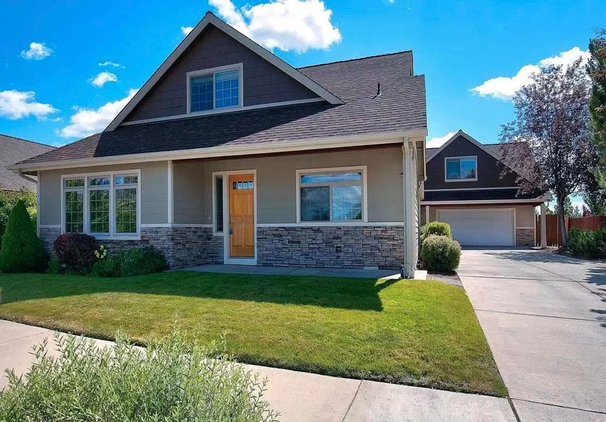 Don't miss this beautiful 1881 sf family home with an income producing, 471 sq ft licensed Short Term Rental/ADU, backing up to the 37 acre Rockridge Park! Total sq ft is 2353 and a price per sq ft of $349. The main home features a first floor Master bedroom with a spacious en-suite bath and jetted tub, first floor laundry, and an airy open layout. Enjoy stunning views of the Three Sisters from the second story. New carpet the main home pairs beautifully with gorgeous slate floors in the kitchen and dining area. 

The ADU is a 471-square-foot, one bedroom apartment over the garage with a full kitchen, AC, private keyless entry, Cascade views, plenty of storage, and a separate laundry room. The ADU has a proven track record as both a successful Airbnb and a lucrative long-term rental and is being offered fully furnished with kitchenware and basic linens, making it a turnkey rental. This is a rare opportunity to own an income producing property in a convenient and peaceful park setting