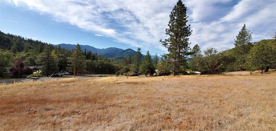 Heavy on the Vista part of Rancho Vista: Breathtaking views of nearby mountains and valley from this rare close to town rural chunk of land with a nice combination of meadow and forest. All information is deemed reliable but not verified; anyone considering purchasing this property should perform their own investigation into the uses and condition of the property.