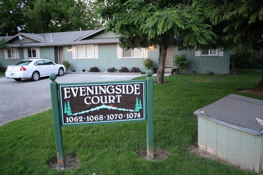 GREAT, income! Eveningside Apartments! Thirteen (13) total units that are close to town. 1 single unit,1 duplex,2-four-plex's, and a Townhouse (2 units). (11 units are 2+1 and, 2 units are 2+1.5) Recent improvement make this property in great condition (new: paint inside and out, doors, flooring (including underlayment), cabinets, counter tops, entire bathroom, lighting, and so much more. Must see to appreciate. Each unit has its own parking. There are nice grassy common areas for the kids to play and more. Laundry facilities on site. They are hardly ever vacant. Please do not disturb the awesome tenants! Excellent multi-unit investment! All information to be verified by buyer and is not guaranteed.