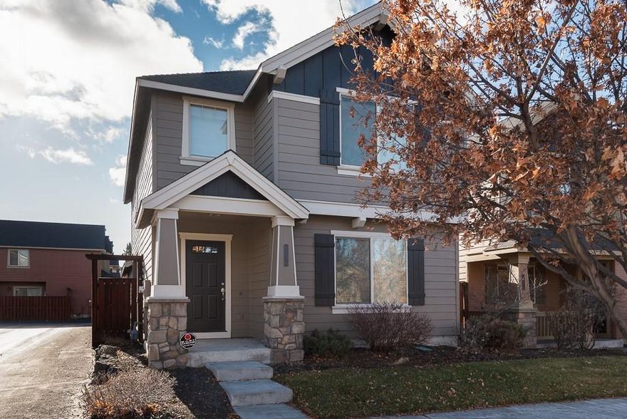 Well cared for home located in desirable Fieldstone Crossing.   Open floor plan with gas fire place in great room flows into the dining area and large kitchen plus a half bath. All bedrooms and laundry are located upstairs.   Main bedroom separation with dual sinks, large shower and walk in closet.  Additional two bedrooms and full bath with tub shower.  2 car garage, fenced in covered  patio area complete this home.   Home Owner Association fee cares for front yard landscaping, snow removal, community park and pool.