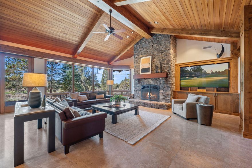 Located within the prestigious Juniper Preserve Resort in Bend, Oregon, This exquisite home is situated on a 1.37-acre double homesite. With 5,660SF of mostly single level living & a 528SF spacious guest casita, boasting 4 bedrooms, each w/ an ensuite bath & direct outdoor access. The thoughtful design of the interior ensures comfort w/ radiant heating, great room wood burning fireplace & walk-in wine cellar. One can enjoy a chef's dream kitchen. A Bonus/Media room, wet bar & full bath is perfect for Entertainment. The garage is 1,170 SF w/dog shower. Private entry courtyard w/ a calming water feature.  From the ''wine deck'' atop the casita, guests can enjoy stunning 360-degree views, taking in the Cascade Mountains, Smith Rock & the surrounding landscape. Come live & play on the renowned Jack Nicklaus Signature & Tom Fazio Championship Golf Courses!