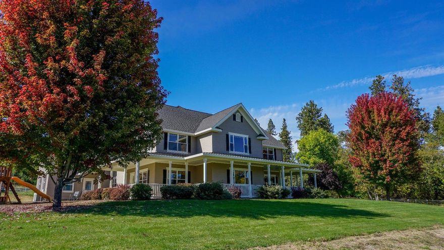 Wonderful location with easy access to all the conveniences of Medford while maintaining all the benefits of rural living! Great views abound from this beautiful home including views of Mcloughlin. The home features 4,177 SQFT with 5 bedrooms & 5 full bathrooms, a spacious kitchen, large dining room, private office & great bonus room that could double as a guest suite. The discerning buyer will appreciate the hard wood floors, wainscoting, crown molding & light & bright feel throughout! This 5 acre property features approx. 4 acres of pasture ground suitable for livestock, horses or a hobby farm, irrigation rights through the Medford Irrigation District (Irrigation lines & pump included), complete perimeter field fencing with hotwire & more! Around the home you will find a large lawn area, expansive covered patio, a kids play area & tasteful landscaping. Paved driveway helps keep the dust & dirt away. Plenty of parking for guests & toys, including an RV bay in the garage!