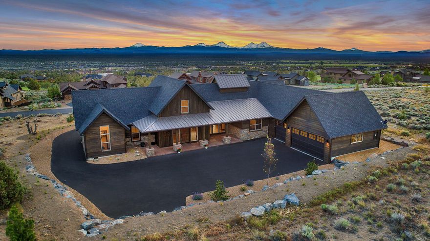 Stunning Single-Level Brasada Ranch home with majestic views of the Cascade Mountains! This home is less than 1 year old & shows brand new! Great room floorplan with massive vaulted ceilings. Gorgeous kitchen featuring stainless steel appliances, walk-in pantry & slab countertops. Incredible hardwood flooring through the majority of the home & stone fireplace in the great room. Primary suite boasts gorgeous mountain views, sliders to the covered patio, huge walk-in tiled shower, free standing soaking tub & double vanities. Home includes a den/office space, large utility/laundry room with sink & ample storage, two additional bedrooms & full bathroom w/ great separation from the primary bedroom. The large covered back patio has phenomenal unobstructed mountain views perfect for entertaining & watching amazing Central Oregon sunsets. Located minutes away from the State of the Art Athletic Center, Pools, Spa, 18-Hole golf course, World Class Equestrian Center, Restaurants, Hiking & Trails.