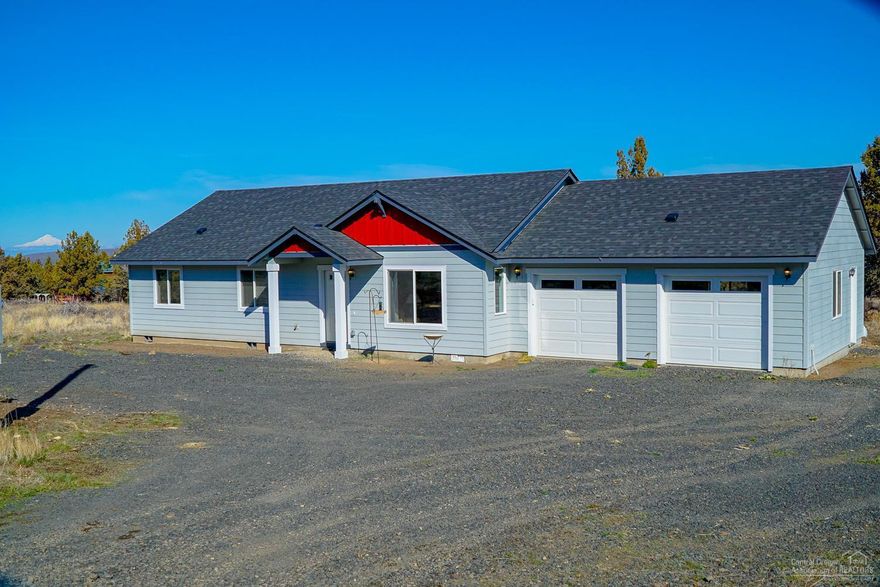 Need a bit of space? Bring your horses & animals. Fenced, with a large seasonal pond, this beautiful 5 acre lot is a blank slate waiting for your personal touch. The adorable 1,235 sqft home built in 2018 is turn key & ready to go. With 3 bedrooms, 2 baths & plenty of windows, it is light & bright throughout. A sky light in the bathroom means you can save on your electric bill. Enjoy whipping up a meal on the dual fuel, electric or propane stove & convection oven. An island in the kitchen means you will have plenty of room to work. Outside there is a large 24x10 tuff shed with roll up door that is perfect for storing your tractor & extra goodies. There is plenty of storage in the 2 car garage with windows for plenty of natural light.