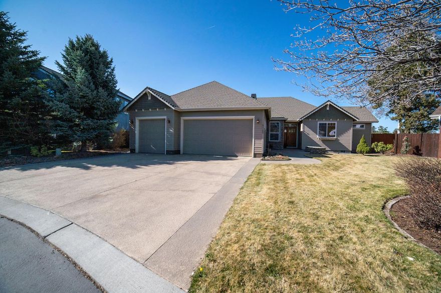 Fantastic neighborhood and views of the Cascade Mountains from this well cared for one level home that backs up to the canal and walking path. Spacious living space with a gas fireplace in the living room. Beautiful kitchen with SS appliances, granite counter tops, island and plenty of custom cabinets. You can access the patio area from the master suite, living room and dining room. Hardwood floors in the kitchen and dining area. The master suite has a gas fireplace, soaking tub, walk in tile shower and walk in closet. The backyard is fenced, landscaped and has 2 out buildings for extra storage. 3 car garage with insulated doors, 2 hot water heaters, gas furnace and central air conditioning.