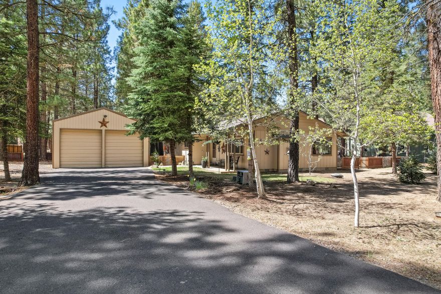 A true Oasis just a stones through from the river. This 3 Bedroom 1 bath single story home is an amazing escape from the hustle and bustle of town and just a short drive to Sunriver, Bend, mountains, rivers, lakes and all Central Oregon has to offer. Bring your toys, this incredible property also has an extra large shop for massive storage.