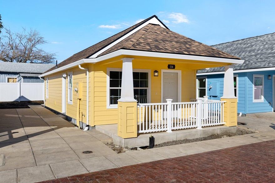 Qualifies for Amplify Oregon—an equity-builder mortgage with no PMI, no funding fee, no down payment (100% financing), interest rates in the 4s, and a 20-year term. Meet the ''Hummingbird,'' an innovative 1 bed/1 bath, single-level home in New Spirit Village. Energy-smart frame construction with a ductless heat pump, LVP throughout, and an open living/kitchen. Refrigerator, washer, and dryer included. Enjoy a private rear patio, fenced backyard with durable vinyl, and an exterior storage shed—great for bikes and tools. Adjacent to 8-acre Lewis Park with trails, playgrounds, splash pad, and a basketball court. New Spirit Village's pay-it-forward Community Land Trust keeps prices below market and preserves long-term affordability (resale, owner-occupancy, income, and other restrictions apply). Estimated completion 11/28/25; photos for illustration only. Tour the model today; ask how Amplify Oregon can help build equity faster and lower monthly costs.