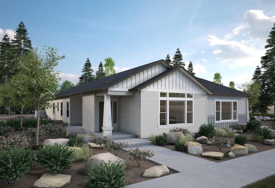 New construction, close to town, to start first week of March. Same popular Snowy Butte floor plan, but larger and a stand-alone unit. Coffered ceilings in great room and master bedroom. Hardwood floors in the living & dining rooms, kitchen, and hall. Living room has gas fireplace with Travertine tile surrounds. Granite kitchen with tiled backsplashes, stainless steel appliances, soft-close drawers, and double basin sink. Walk-in pantry. Master bath has walk-in closet and double sinks. Covered patio, oversized 2-car finished garage with utility sink, alley access, fenced side yard. Wonderful planned community will have City park and greenway areas. Homeowners' dues cover front landscaping. Completion approx. mid-August. Still time to pick from builder's selection of high-quality materials. These have been selling at sheetrock stage, so won't last! Also pre-selling next units now!