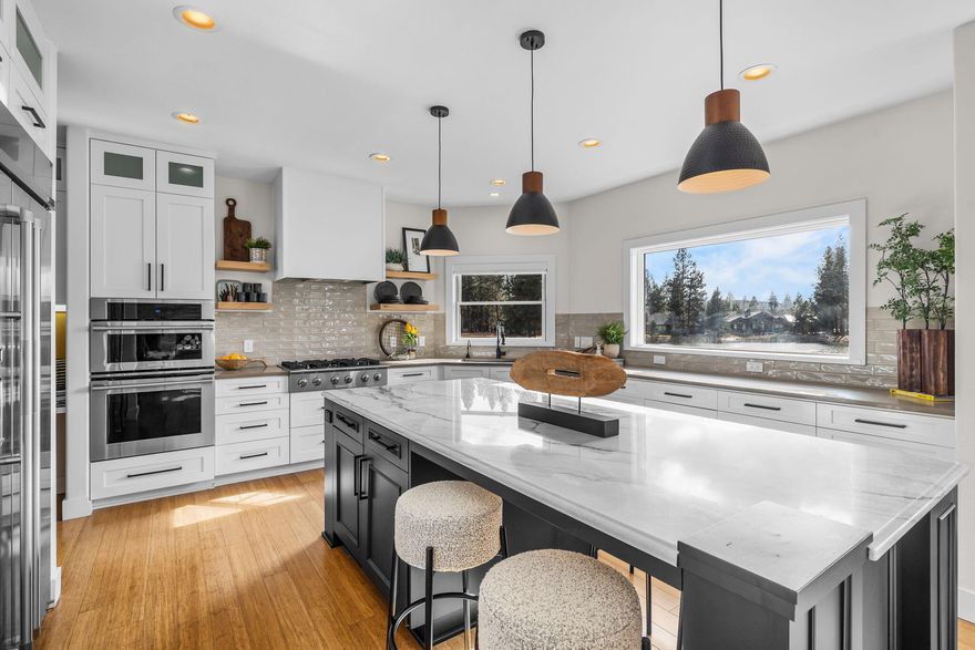 Moving to Bend to enjoy the resort lifestyle? Look no further! Located on a premier lot in the gated Broken Top golf community, this home with
its unobstructed views of Mt. Bachelor, views of the 4th fairway, green and signature water feature epitomizes resort living. Extensively remodeled throughout, the
light-filled Great Room features a stacked stone fireplace, HW floors & huge windows to take in the sweeping views. The open floor plan includes a chef's kitchen
with quartz counters, a large working island and walk-in pantry. The primary suite has 2 walk-in closets & a spa-like ensuite bath. Main level office/nursery
overlooks the course. Downstairs features 3 bedrooms, flex space, laundry, and dry sauna. End your day by choosing a bottle from the wine cellar and watching
the sunset by the firepit on the expansive deck before dipping in the hot tub to count shooting stars. Oversized 3 car garage plus storage rounds out this
remarkable home. Vacation where you live