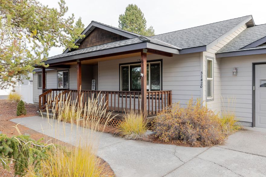 Built in 2005, this charming home is ideally located near the city park with a pickleball court. Featuring 3 bedrooms, 2 bathrooms, and 1,868 sqft. of living space on a .26 acre lot, it offers an open floor plan with vaulted ceilings and a spacious kitchen boasting generous work surfaces. Enjoy beautiful full wood-wrapped windows, descent sized bedrooms, a convenient mudroom, and distinctive built-in shelving, covered porch and deck. The roomy two car garage has workshop area. The property is beautifully landscaped with mature native plants and a sprinkler system. A fully permitted 200 sqft outbuilding, insulated and sheet rocked with a durable metal roof, makes a perfect office, workshop, or home gym. The large, fully fenced lot includes a dog run, kids entertaining center and plenty of room to enjoy the outdoors. RV parking is on site with water and power. Centrally located and close to all the recreation and amenities that Central Oregon has to offer — this home is a must-see!