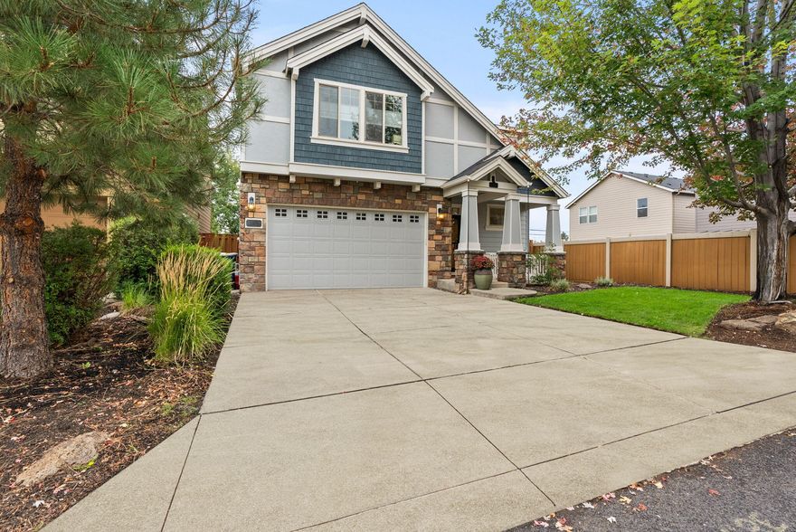 A gem in Sun Meadow, this beautifully updated home blends comfort and style. The remodeled kitchen boasts sleek modern finishes, a spacious butler's pantry, and room to gather. New window coverings throughout include blackout shades in the bedrooms for restful nights. The primary suite features a tiled ensuite with double vanity, makeup station, and walk-in closet. Two secondary bedrooms plus a generous 300 sqft 4th bedroom provide flexible options for family, guests, or office space. Step outside to enjoy a 200 sq ft deck, roofed pergola with plumbed natural gas, and custom weather curtains creating a year-round entertaining haven. Mature landscaping and vibrant trees frame a private, low-maintenance backyard. Comfort is enhanced with HVAC, A/C, and a newer roof (2017). Extras include a 3-car tandem garage with custom shelving, extra parking, and a set-back from the street. Low HOA community offers two pools, parks, annual events, and walkability to top-rated Jewell Elementary.