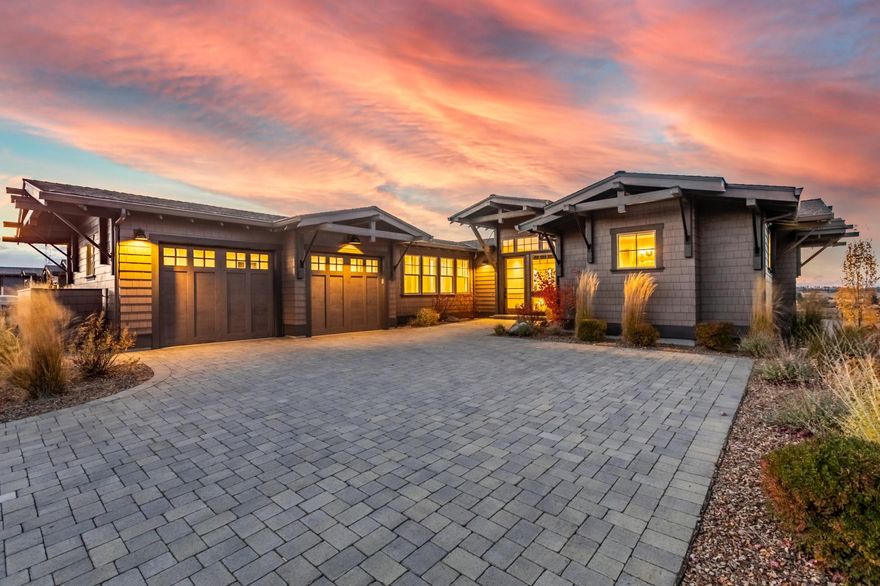 If you are looking for a light and bright transitional home that seamlessly blends contemporary stream lines, with traditional warmth and breathtaking views then this is the home for you! This amazing 3 bed and 3.5 bath home is perched on the rim in the Rim Community in Tetherow and has breathtaking views of the Cascades and Tetherow Golf Course (recently voted a Top 10 Course in Oregon Golf Digest). Conveniently located near the clubhouse, fitness center, pools, and restaurants and located with easy access to the Cascade Lakes Hwy and Phil's Trail. This home features a main floor master bdrm suite with spa-like master bath and private balcony. The great room floor plan with vaulted ceilings includes a gourmet kitchen with amazing views and oversized laundry and pantry.  Downstairs you will find 2 additional bdrms, each with ensuites, and a bonus room with fire place and ground floor patio. The oversized garage with work bench also provides plenty of room for all your toys!