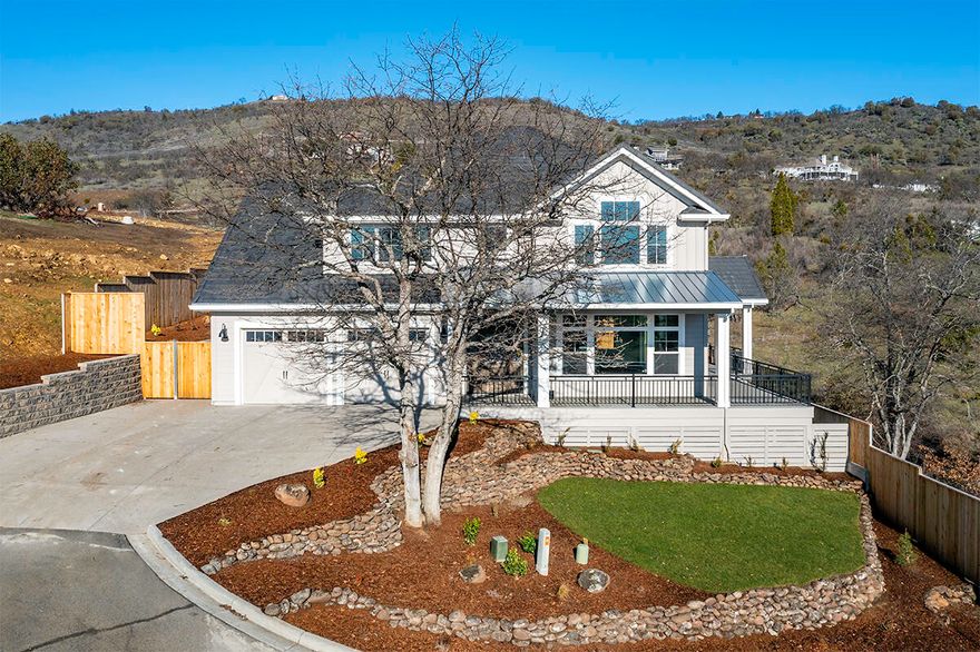 Amazing Views from every room and every window!  New construction in Saddle Ridge Subdivision built by Mahar Homes, Inc.  Lots of glass to maximize the views and the natural light throughout the home.   Large, wraparound deck provides fantastic outdoor living spaces.  Open floor plan with a huge great room, kitchen and dining room area.  Gorgeous, white painted Island kitchen with Kitchen Aid appliances and quartz counters.  Rustic, wide plank floors.  Incredible master suite with amazing views.   Quartz, solid surface counters throughout and tile floors and showers in the bathrooms.  Oversized, two car garage.  Earth Advantage Certified.  Landscaping and fencing is included.  Home is now complete.  Listing agent is related to the seller.