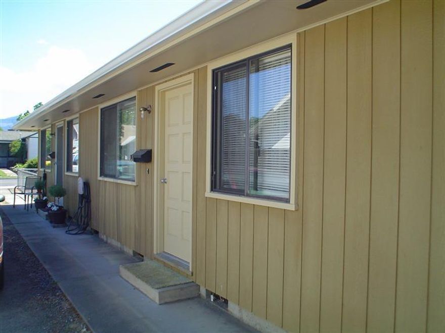 Seller will carry with large down at 5% interest for 10 years. Clean Duplex on large lot 0.19 acre lot has lots of off street parking and room for future garages. Alley access too. Each unit is 1 bedroom and 1 bath. The building is well maintained. Fresh exterior paint, new carpets in one unit being held vacant for showings. Front unit has long term tenant. Each unit has an outside storage closet. Small stand alone storage building for landlord use. Low maintenance landscaping - no grass to cut. Roof is 2 years old.