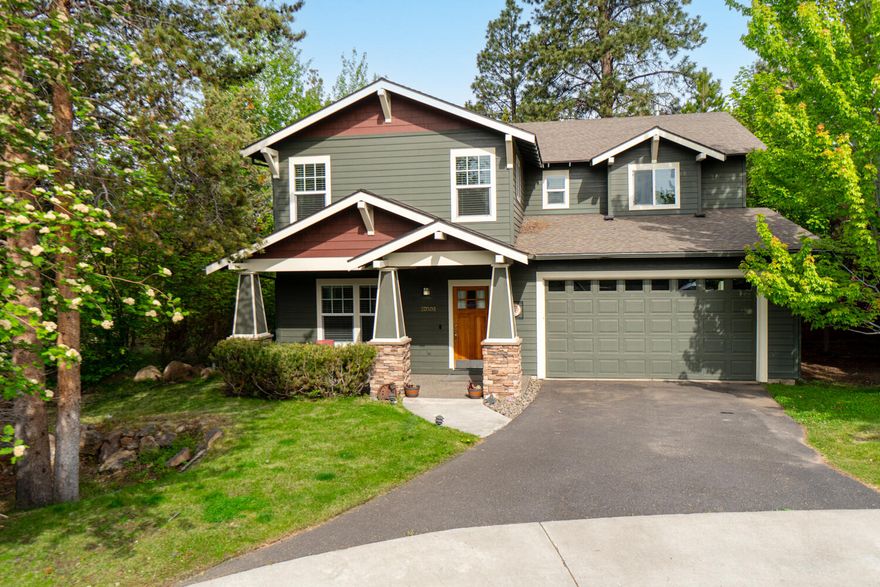 Rare in town privacy!  This beautiful home is situated on a large, .20 acre, low maintenance lot in a quiet NW neighborhood. The large, very private backyard deck is surrounded by mature trees and backs up to the ''natural area'' of Harvest Park giving you a woods-like feel while you enjoy your morning coffee.  Besides the adjoining park (through your own private gate!), you're also just a short walk to Sawyer Park and Riley Ranch, and only a 5 minute drive to Tumalo State Park.   Inside, the open floor plan is perfect for entertaining, and includes a spacious kitchen with high-end appliances, granite countertops, breakfast bar and island. Hardwood floors and a gas fireplace make the family room ultra-cozy!  Upstairs includes a bonus room, office space with built-ins and three bedrooms. The primary bedroom has a fireplace with a large bathroom that includes a soaking tub and his/her closets. Beautiful hardwood floors throughout. Plenty of room for toys and cars in tandem 3 car garage.