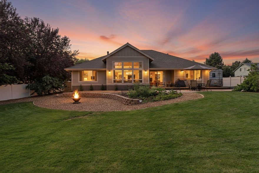 Gorgeous Tuscan-inspired single-level home with custom finishes throughout! Enter into a light-filled great room with Mountain Ash engineered hardwood, alder cabinetry, granite tile, dual convection ovens, soaring ceilings, built-ins, & custom Tuscan wall finishes. Split-bedroom layout with a spacious primary suite oasis and sitting area, Roman shower, & tons of built-in cabinetry.  Additionally, there's a SECOND ensuite, a guest room, formal dining, & an OFFICE that could be converted to a 4th bedroom. New carpet & landscaping (June 2025), refinished decks, herb/veggie garden w/keyhole garden box, fruit trees (plum, peach, apple), strawberry patch, stamped concrete patio/walkway, oversized garage with new Wi-Fi Chamberlain opener (Feb 2025), RV parking with standard electric, water, & sewer hookups. No HOA, outside city limits, ~1 mile to St. Charles, & close to parks, shopping, & sports complex. Past year averaged ~$65 for electric, ~$55 for water, ~$75 for gas.