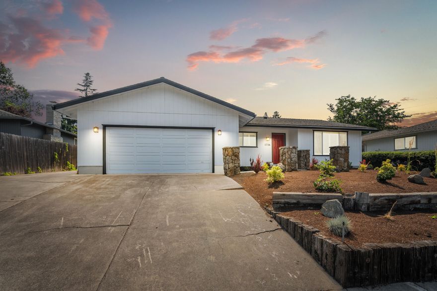 Desirable single-level home in a sought-after neighborhood near Lone Pine Elementary! Offers 3 bedrooms, 2 bathrooms, and 1,728 sqft with separate family and living rooms, plus a dining area—perfect for everyday living and entertaining. Recently updated with fresh interior/exterior paint, luxury vinyl plank flooring, ceiling fans, 2'' plantation shutters and wood fireplace. The kitchen features granite countertops, gas range, stainless steel appliances, and ample storage. Light and bright throughout with spacious bedrooms. Primary suite includes a walk-in closet and tiled shower. Guest bath with dual sinks and shower/tub combo. Covered patio, apple trees, low-maintenance landscaping, 2 car garage with RV parking. Move-in ready in a prime location—don't miss this one!